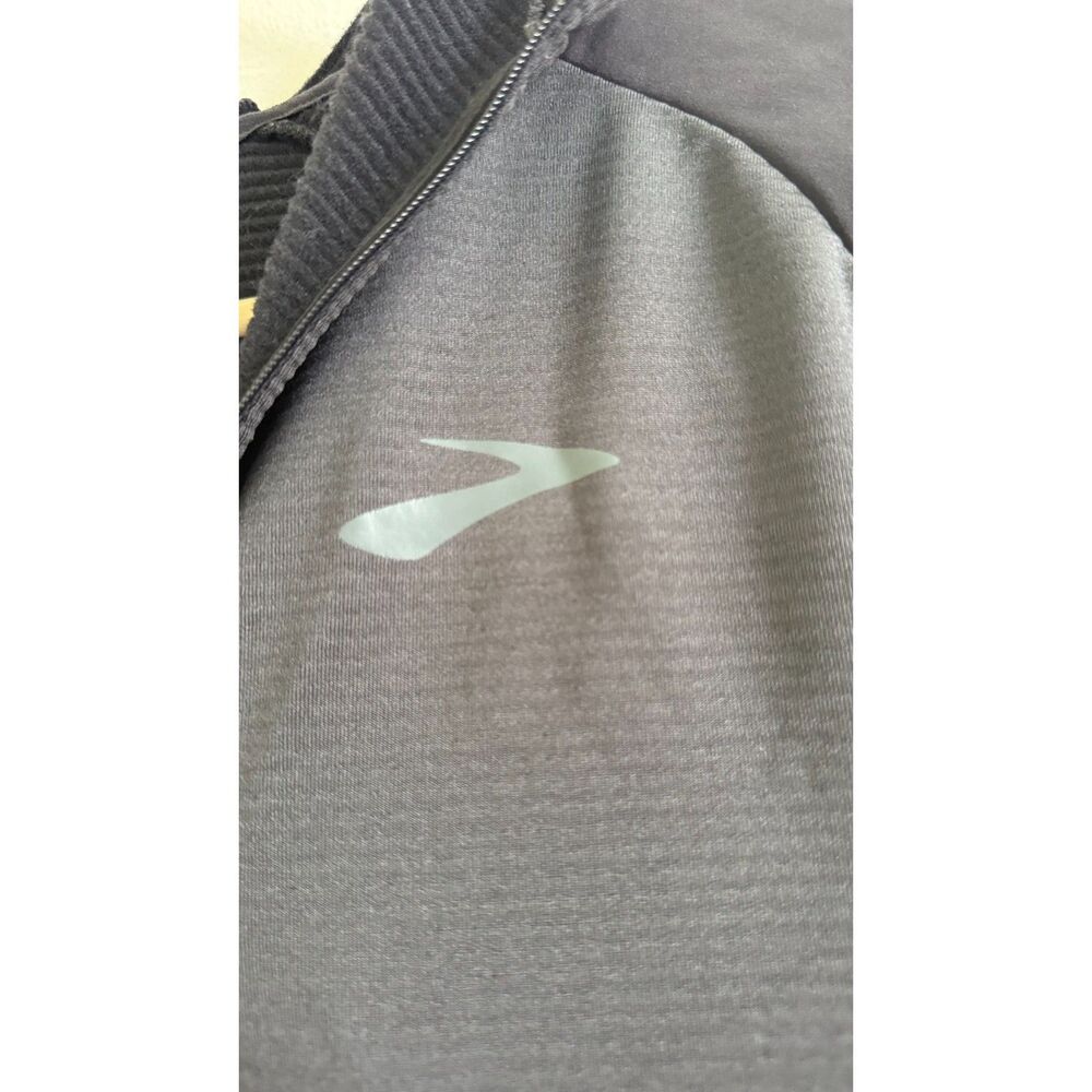 Brooks Trail Summit Women’s XS Black Hooded Half Zip Running Pullover Thumbholes - Picture 5 of 5